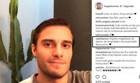 Postagem de Hugo no Instagram