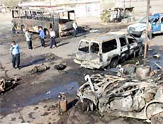 Destruição depois dos ataques no Iraque