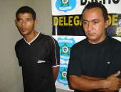 Ednilton Alexandre dos Santos e João Tenório Gomes estão presos na Delegacia de Roubos e Furtos