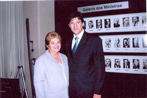 Reitora Ana Dayse e o ministro da Educação, Fernando Haddad