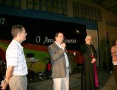 Luciano Barbosa participou do evento católico ao lado de dom Valério
