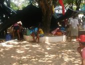 Trabalhadores rurais do MST voltaram a acampar na praça Sinimbu