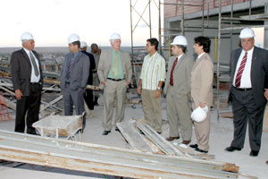 Hollanda Ferreira durante visita às obras no novo prédio do TJ/AL