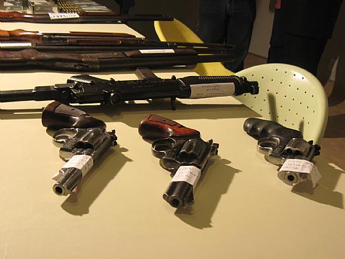 Parte das armas que foram apreendidas na operação da PF