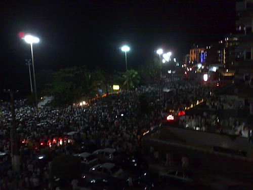 Multidão presente no reveillon da Ponta Verde