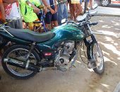 Motocicleta usada pelas vítimas