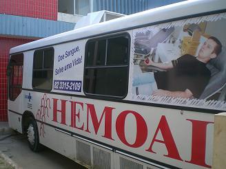 Unidade Móvel do Hemoal recebe coleta de doadores