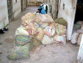 Areia estava sendo armazenada em sacos feitos de lençol