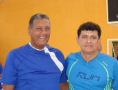 Joãozinho Paulista e o técnico Paulo Pinto