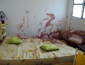 No quarto da vítima, a violência do crime ficou evidente nas paredes