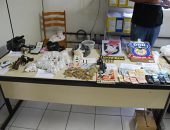 Material apreendido durante a operação da Polícia Civil de Alagoas