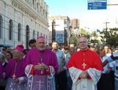 Arcebispo de Maceió, dom Antônio Muniz acompanhado do cardeal de São Paulo, dom Odilo Pedro Scherer