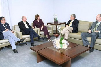 Governador e presidente da ALE se reuniram com presidente do TJ