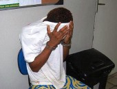 Jonas Souza de Melo foi preso após esfaquear a ex-mulher