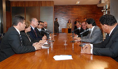 Audiência entre o ministro Haddad, prefeitos e o senador Renan