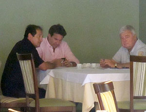 Muricy com Rodrigo Paiva e Ricardo Teixeira