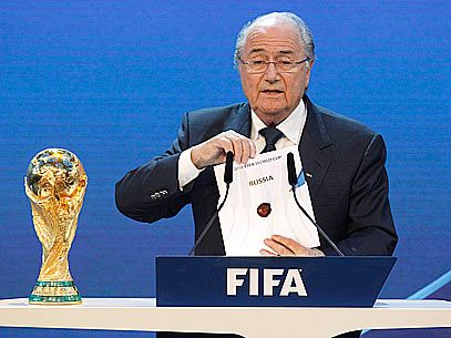Blatter anunciou a Rússia como país-sede da Copa de 2018