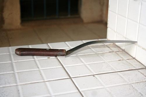 Força do golpe na cabeça da vítima empenou a lâmina da faca
