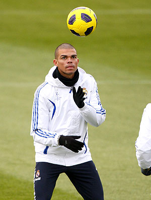 Pepe no treino do Real Madrid