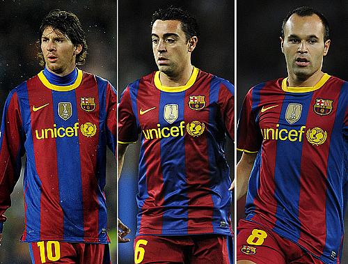 Messi, Xavi e Iniesta brigam pelo prêmio