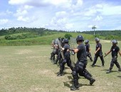 Policiais em treinamento