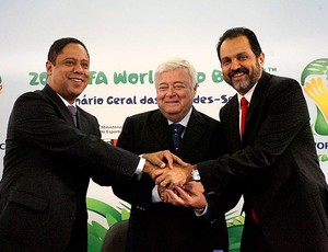 Orlando Silva, Ricardo Teixeira e Agnelo Queiroz