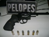 José Ailton foi preso com um revólver calibre 38