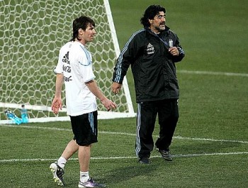 Maradona, ainda como jogador, na Copa do Mundo de 1986