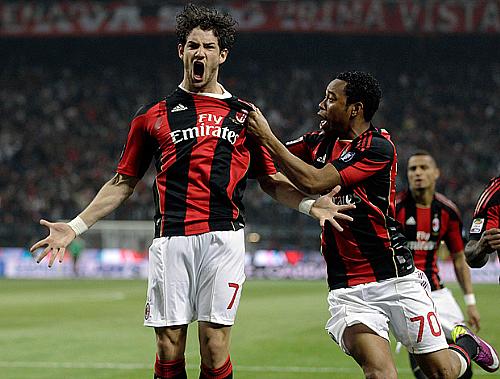 Alexandre Pato precisou de 45 segundos para fazer 1 a 0 para o Milan no San Siro