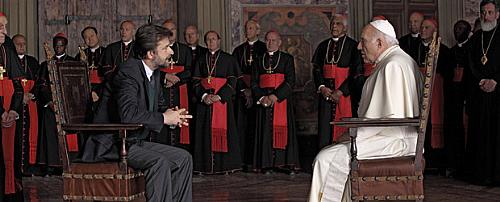 Psicanalista vivido por Moretti faz consulta com o papa em crise (Michel Picolli) em cena de 'Habemus papam'