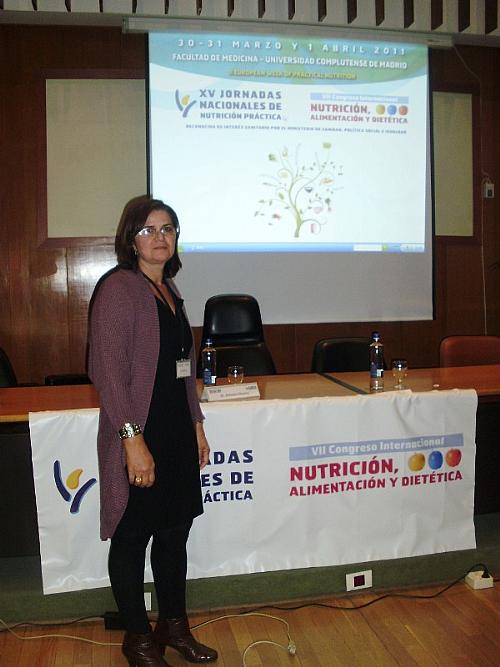 Maria Risoneide Silva, integrante da Equipe de Saúde da Família (PSF) de Santa Terezinha, participou do Congresso em Madri