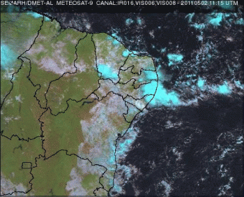 Previsão meteorológica é de fortes chuvas no interior de Alagoas