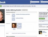 Página do perfil na página de relacionamentos Facebook de Anders Behring Breivik, norueguês acusado de ser o autor de matança em Oslo