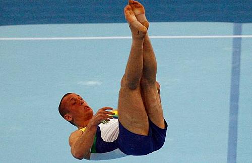 Diego Hypólito, campeão brasileiro de solo e salto, está em Santiago para o Sul-Americano de Ginástica Artística.