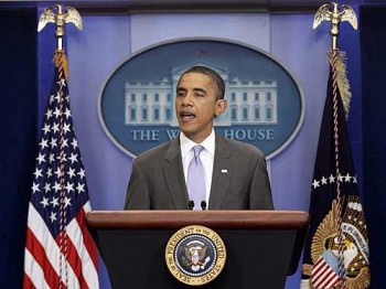 Barack Obama falou sobre acordo entre líderes republicanos e democratas na noite do domingo (31)