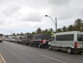 Transportadores complementares realizaram protesto na AL 101 Sul