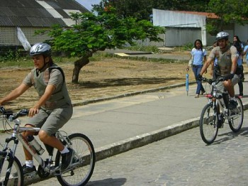 Policiamento ciclístico no Cepa