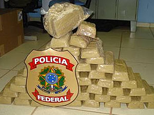 Droga apreendida pela Polícia Federal durante as investigações