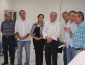 Senador Renan, deputada Célia Rocha, prefeito Luciano e empresários ouvem explanação do técnico da Chesf
