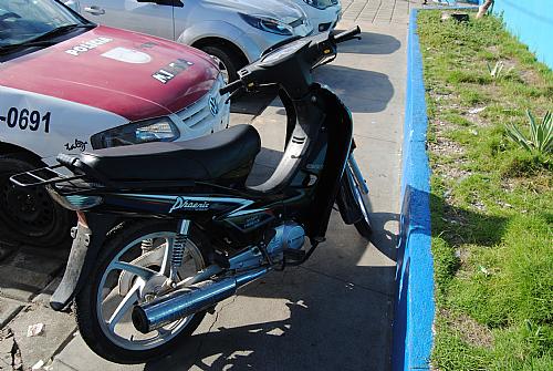 Motocicleta recuperada pela Polícia Militar de Alagoas