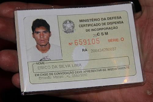 Érico da Silva Lima foi preso acusado de atirar na dona de casa