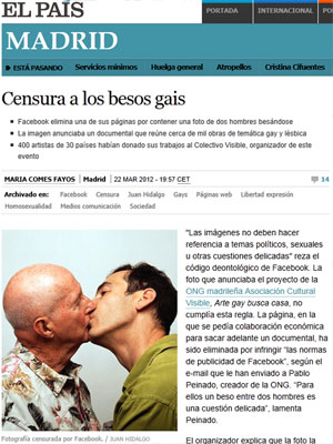 Foto de beijo gay que causou polêmica envolvendo