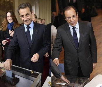 Sarkozy e Hollande votam na França; candidatos deverão participar de segundo turno em maio