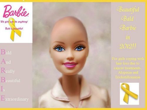 Imagem da campanha que pede a criação da Barbie careca: mais de 157 mil apoiadores