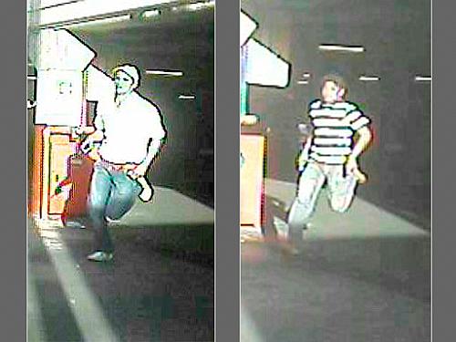 Imagens de suspeitos de homicídio em supermercado