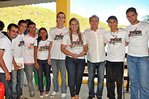 Renan com lideranças da juventude do PMDB em Piranhas