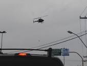 O helicóptero do Bope sobrevoou a parte alta de Maceió