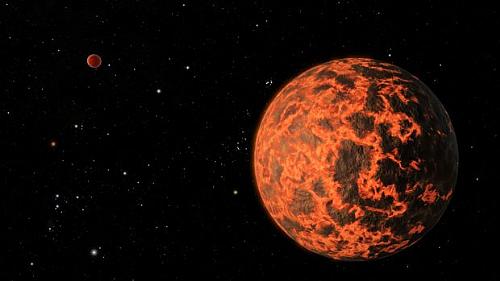 Ilustração do candidato a exoplaneta UCF-1.01, encontrado pelo telescópio Spitzer, da Nasa.