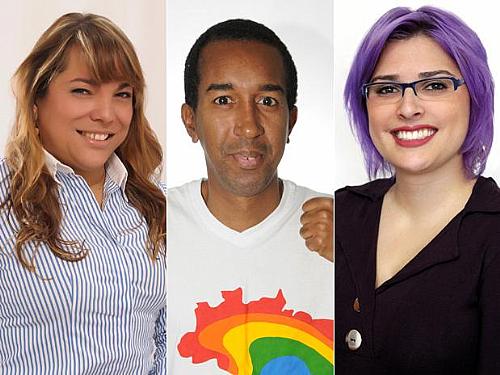 Bia Ifran Oliveira (PT), Adriano Rosa (PV) e Juliana Souza (PT) estão entre os candidatos em prol da causa LGBT