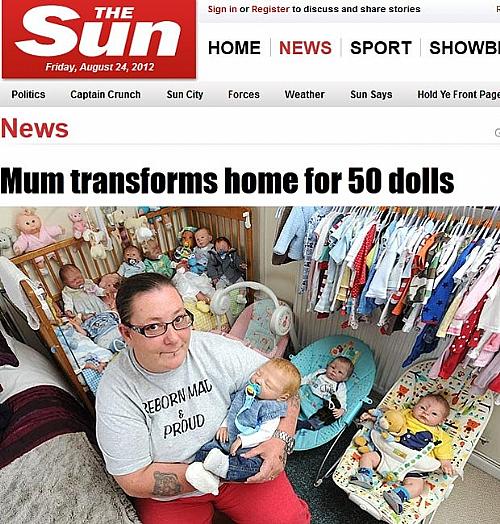 Mulher tem 50 bonecos que imitam bebês
